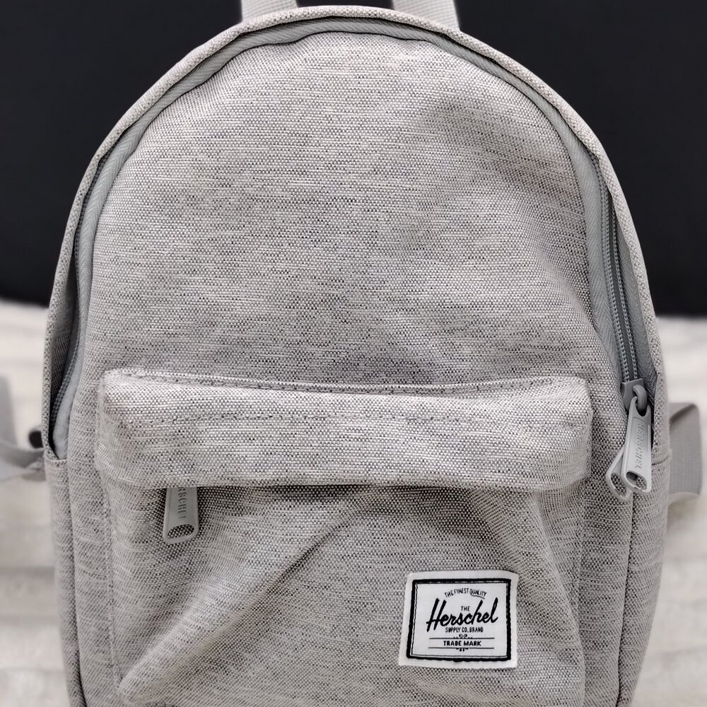 Herschel Supply Co. Classic Mini Backpack – Light Grey Crosshatch | NWOT - Picture 2 of 12